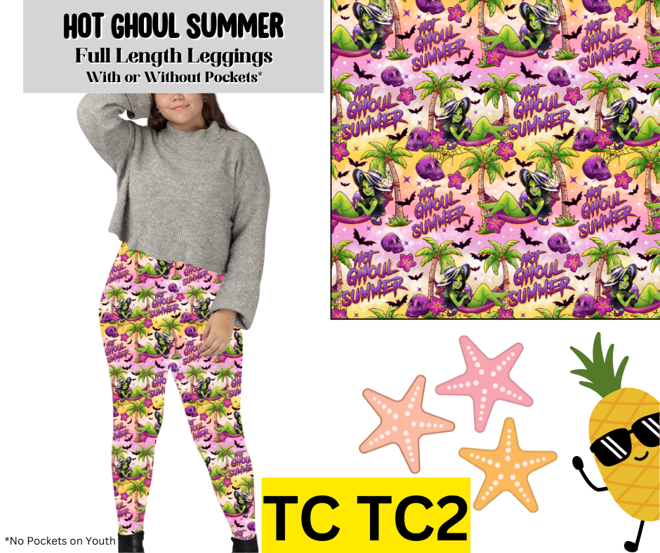 Hot Ghoul Summer Full Length Leggings w/ Pockets
