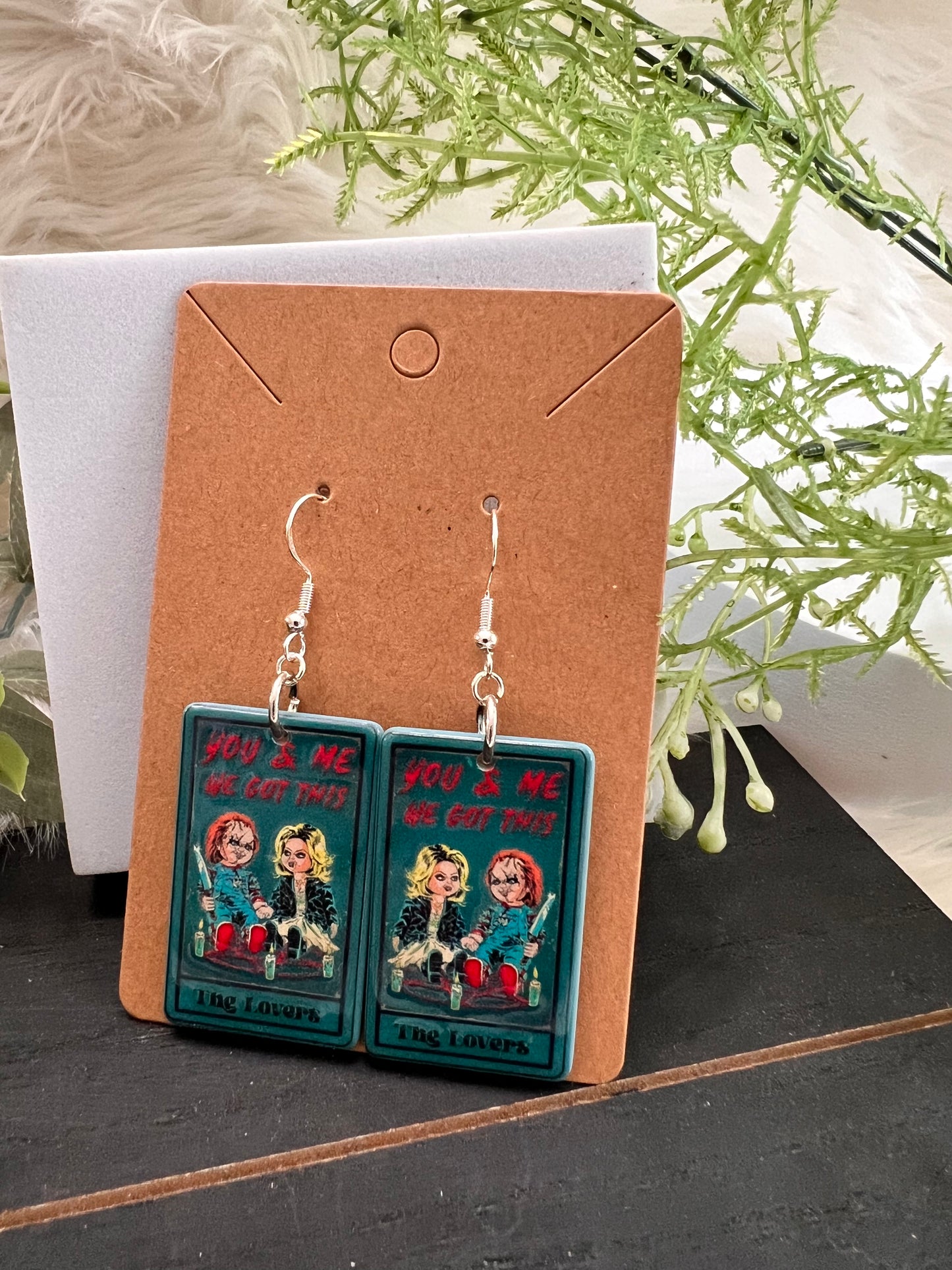 Horror Tarot Hook Earrings- Collection 1