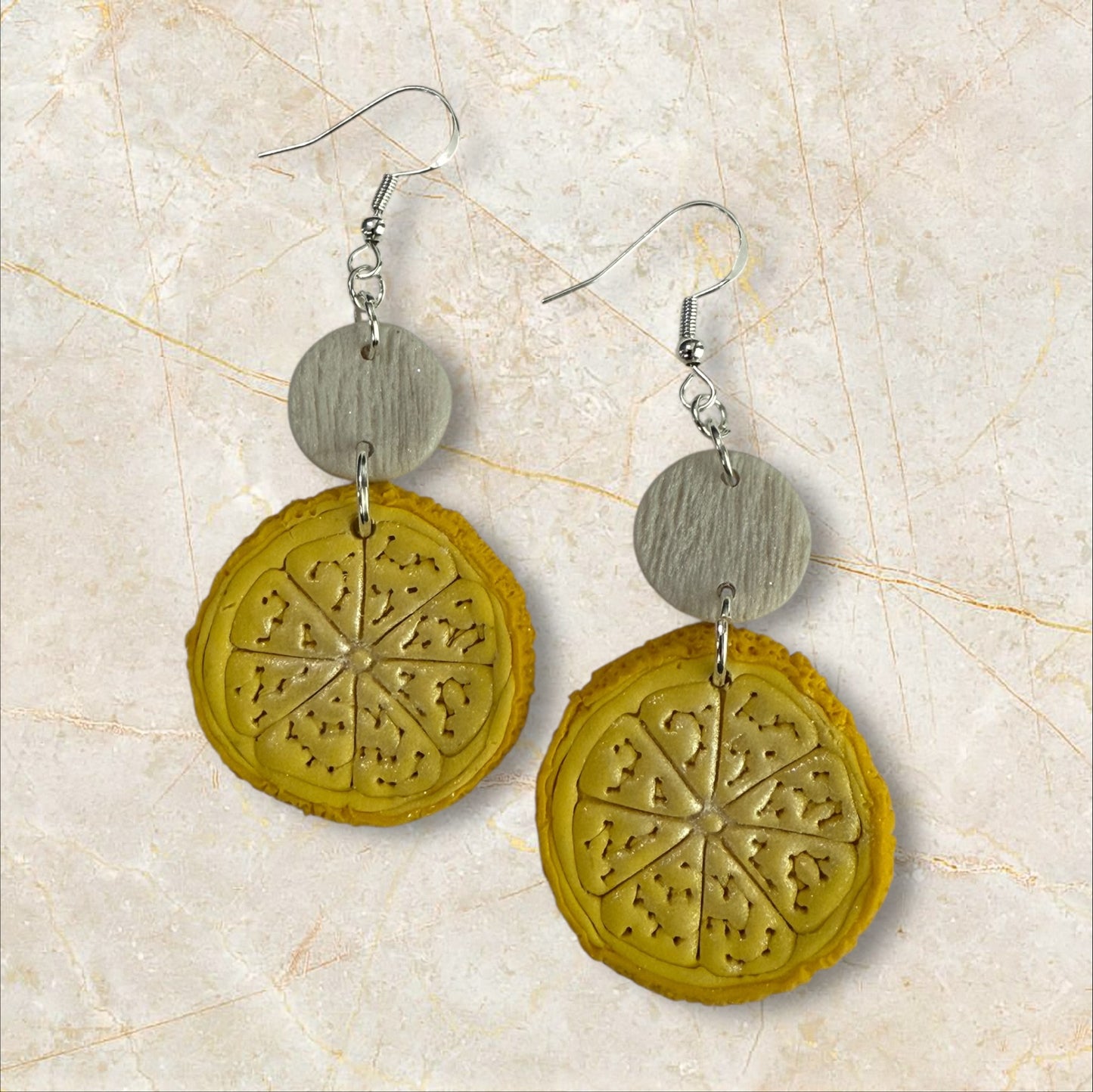 Lemon Slice- Hook Earring