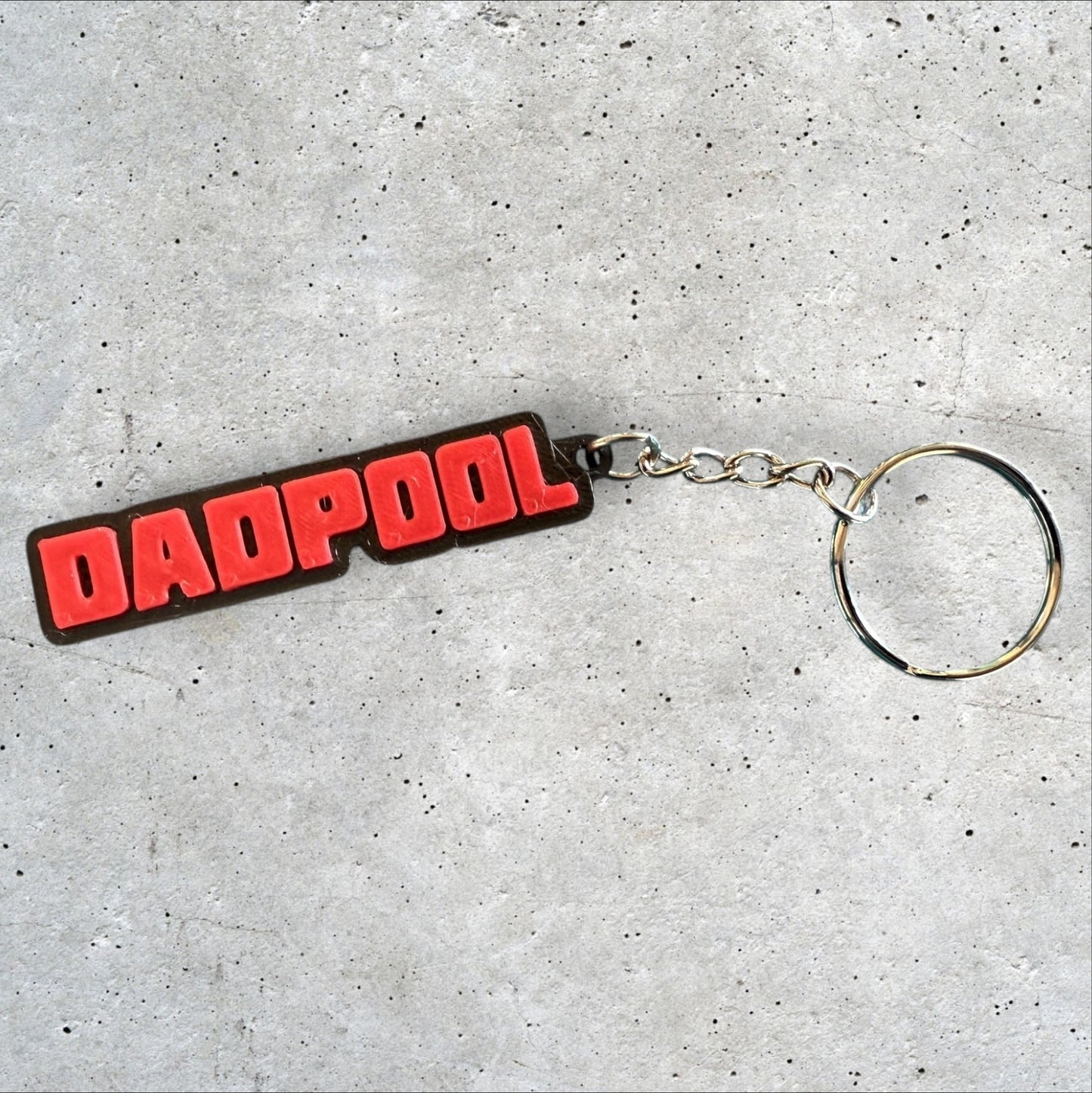Dadpool 3D Printed Keychain