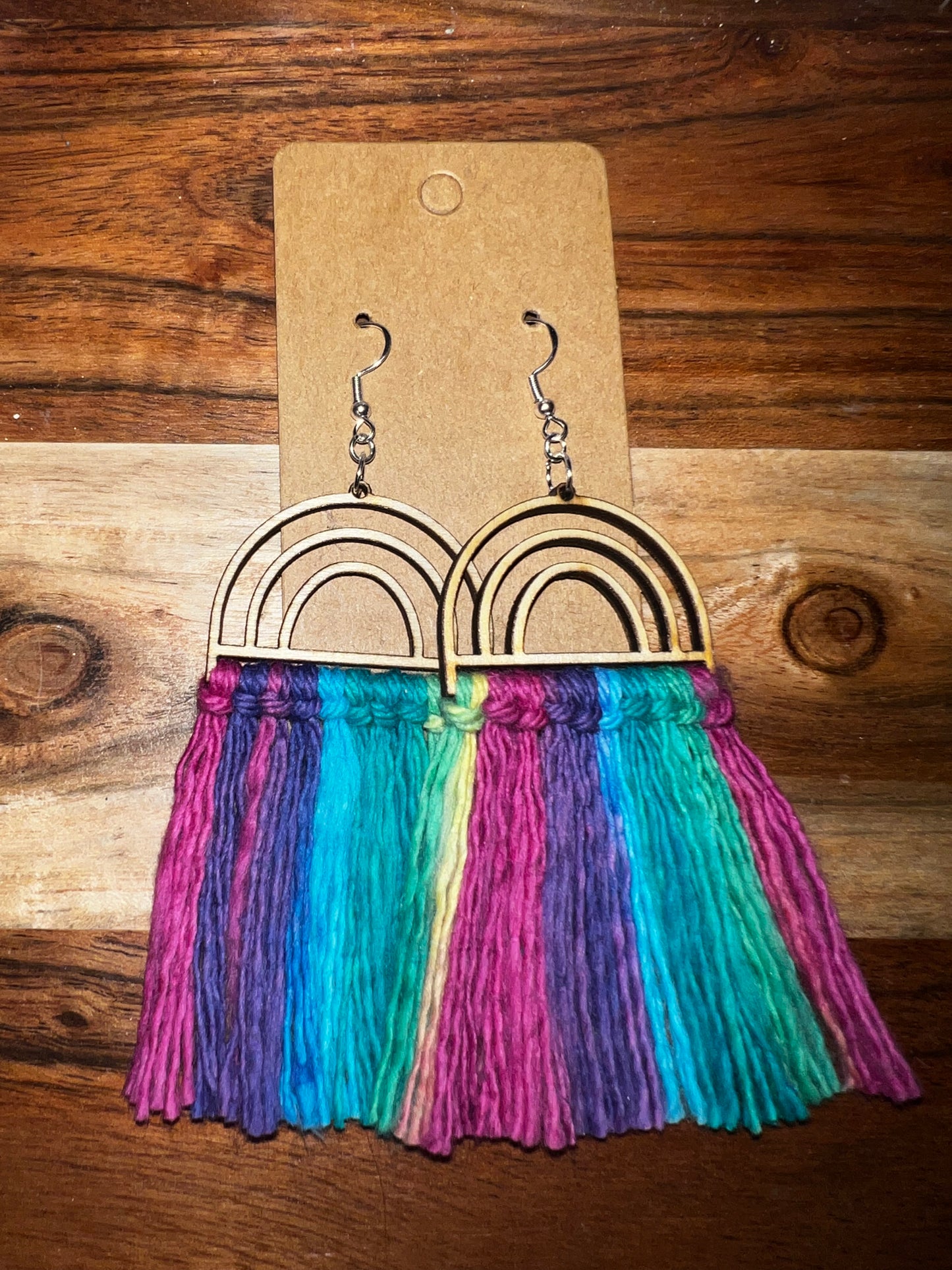 Jewel Tone - Macramé Earrings