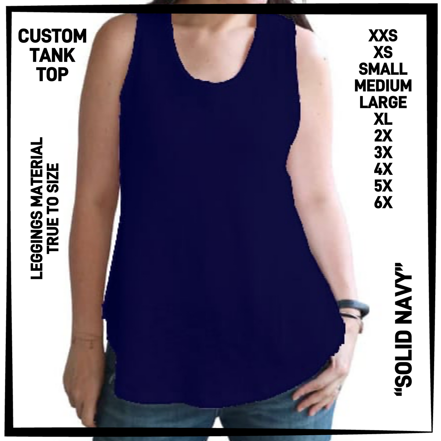 CTT1 - Solid Navy Tank Top - Preorder Closing 6/23 ETA: Late Aug