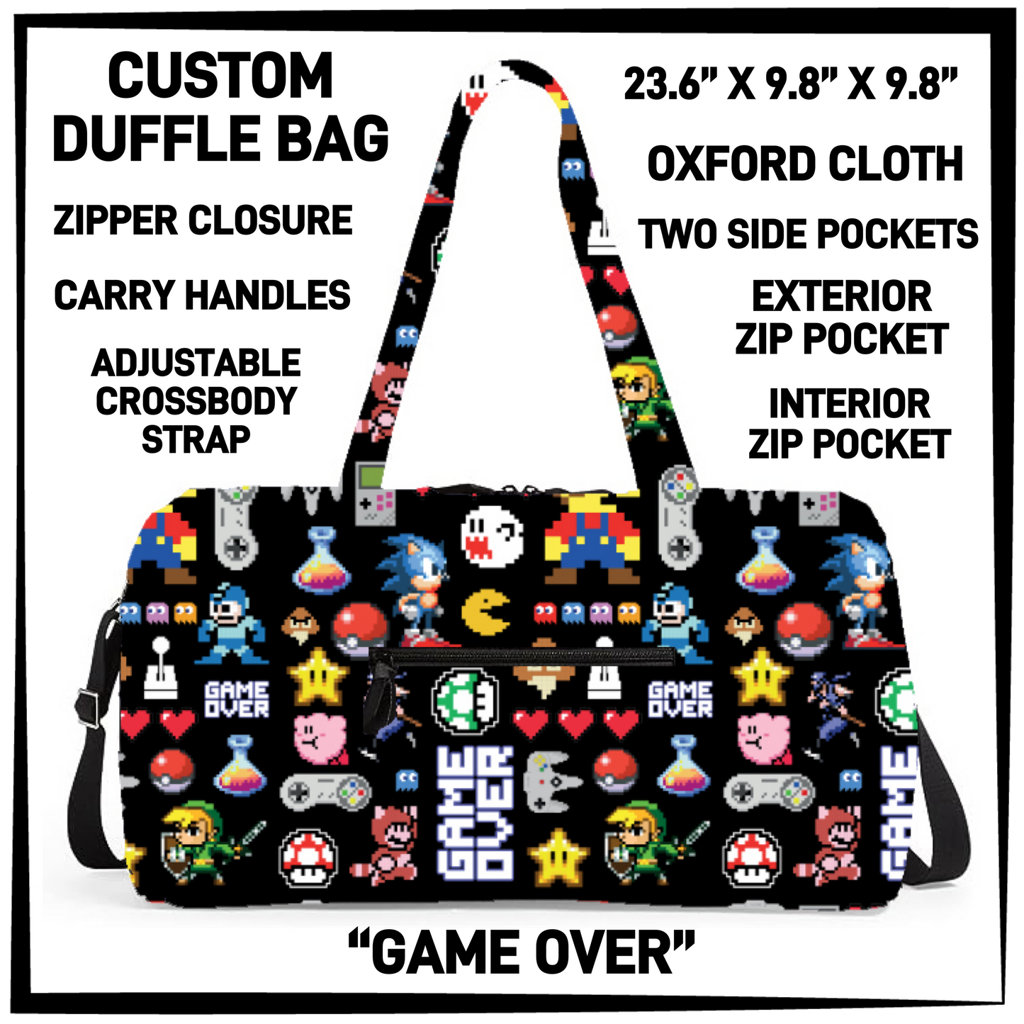 DF2B - Game Over Duffel Bag - Preorder Closing 6/25 ETA: Late Aug
