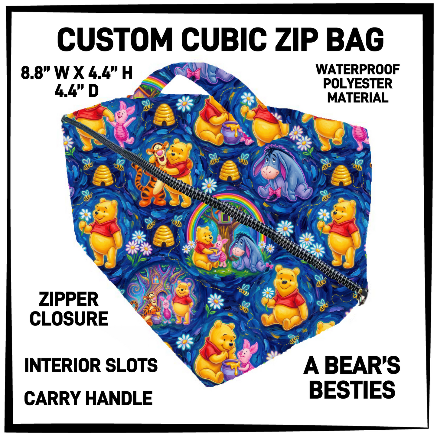 CZ1B - A Bear's Besties Cubic Zip Bag - Preorder Closing 7/8 ETA: Early Sept