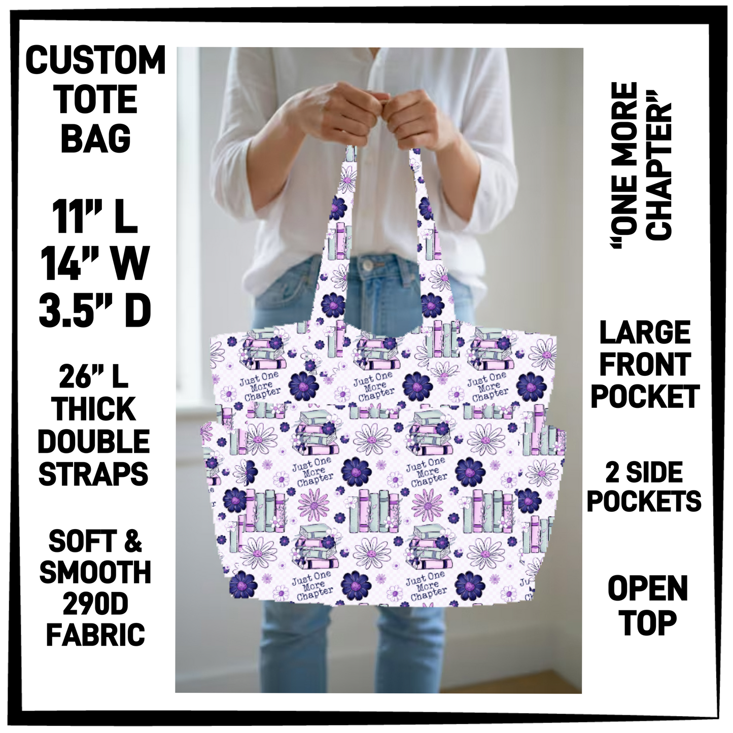 N2TB - One More Chapter Custom Tote Bag - Preorder Closing 7/22 ETA: Late Sept