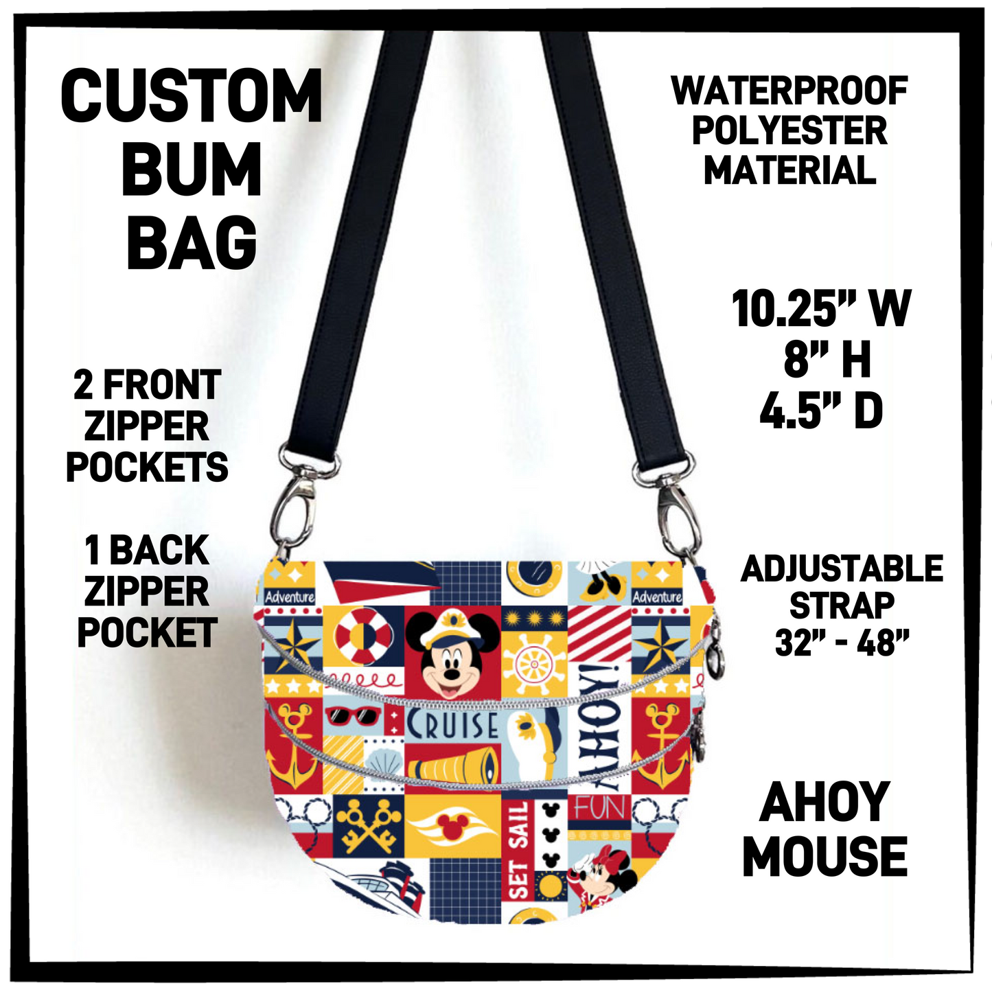 B1BM - Ahoy Mouse Bum Bag - Preorder Closing 8/19 ETA: Mid-Oct