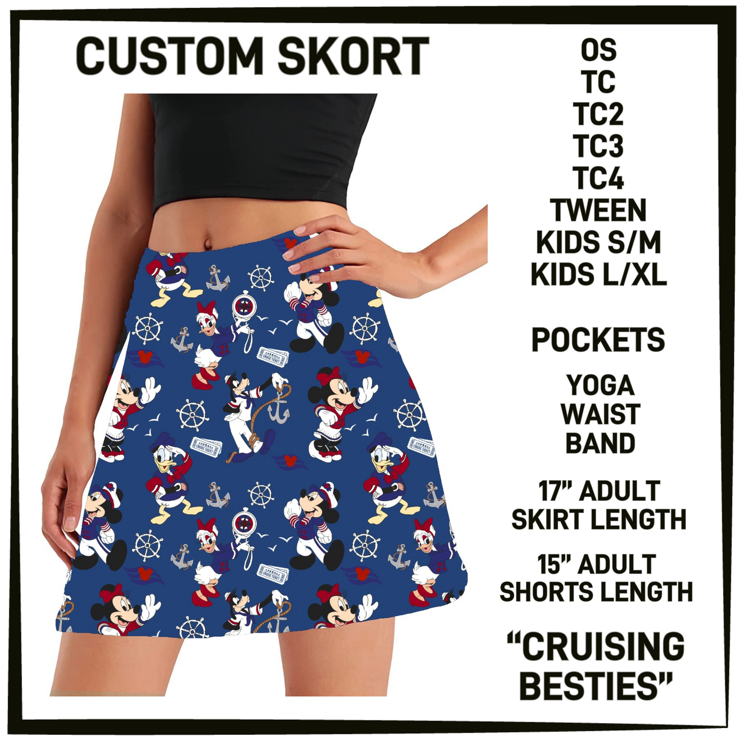 S0RK - Cruising Besties Skort with Pockets - Preorder Closing 5/7 ETA: Early July