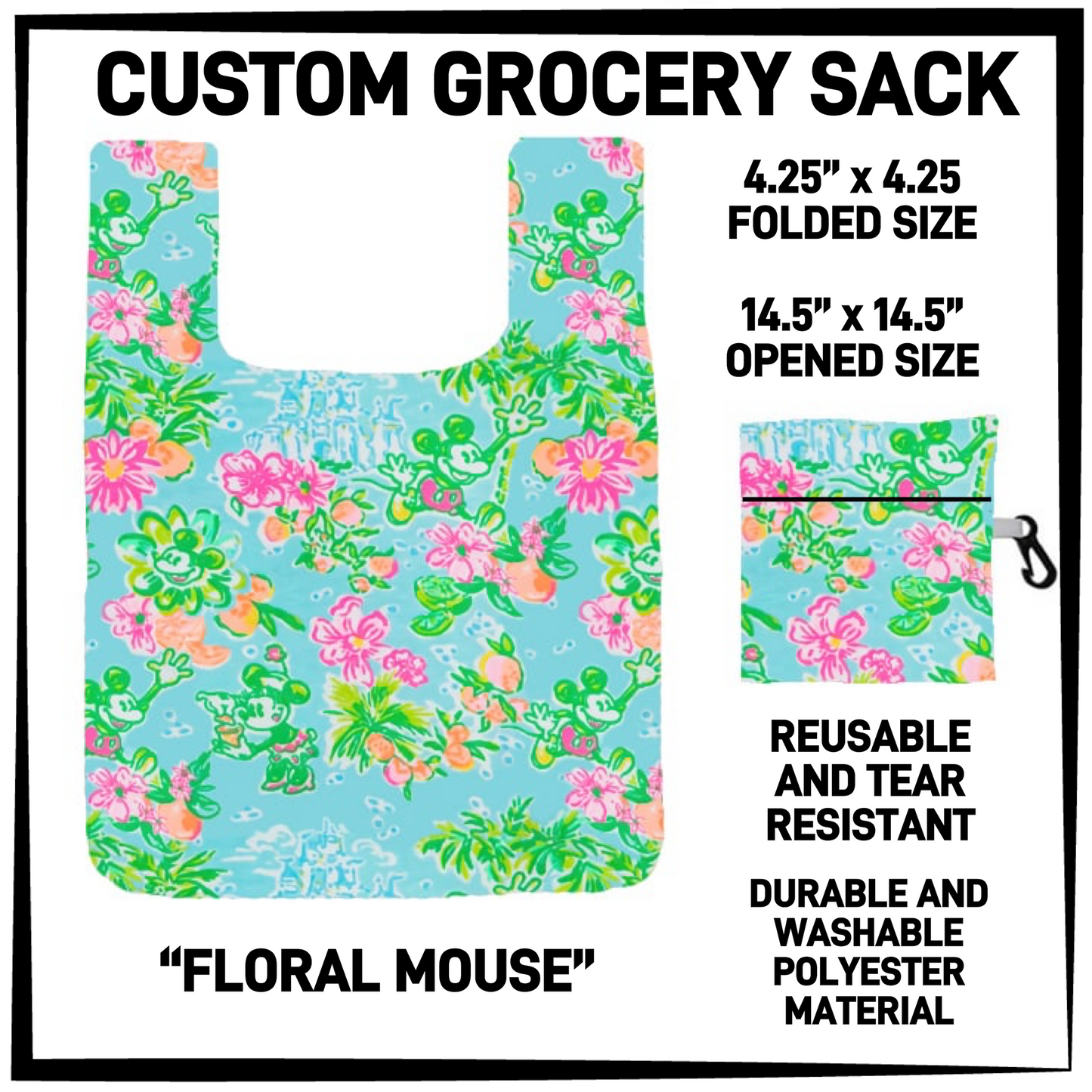 GRC4 - Floral Mouse Grocery Sack - Preorder Closing 9/10 ETA: Early Dec