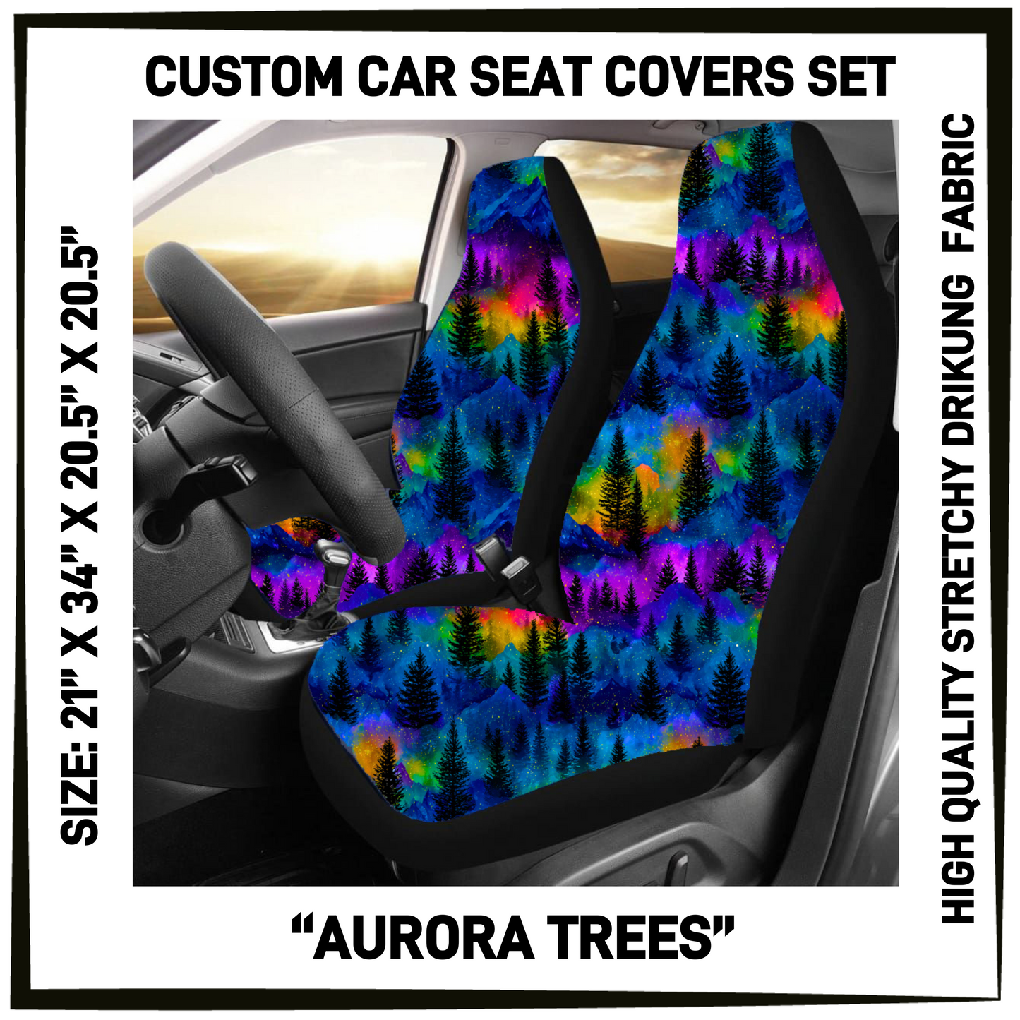 4CAR - Aurora Trees Car Seat Covers Set of 2 - Preorder Closing 5/12 ETA: Mid-July