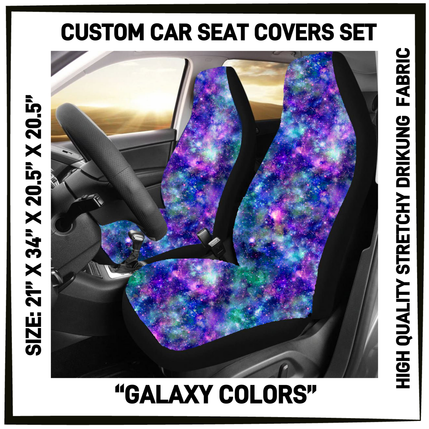4CAR - Galaxy Colors Car Seat Covers Set of 2 - Preorder Closing 5/12 ETA: Mid-July
