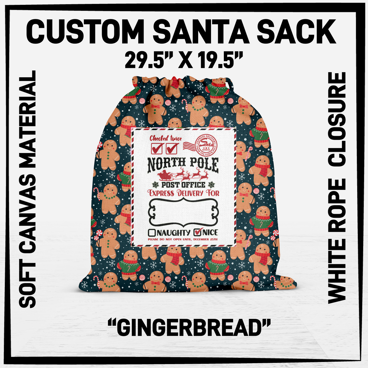 SNCS - Gingerbread Santa Sack - Preorder Closing 9/17 ETA: Mid-Dec