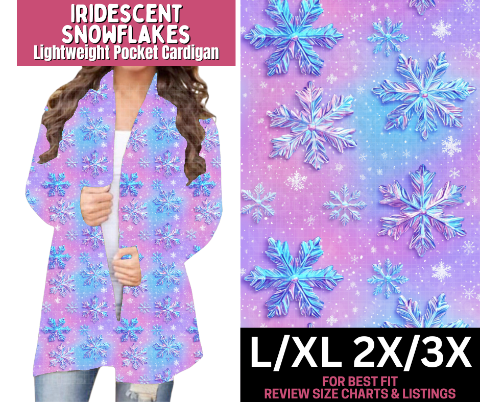 Iridescent Snowflake Pocket Cardigan