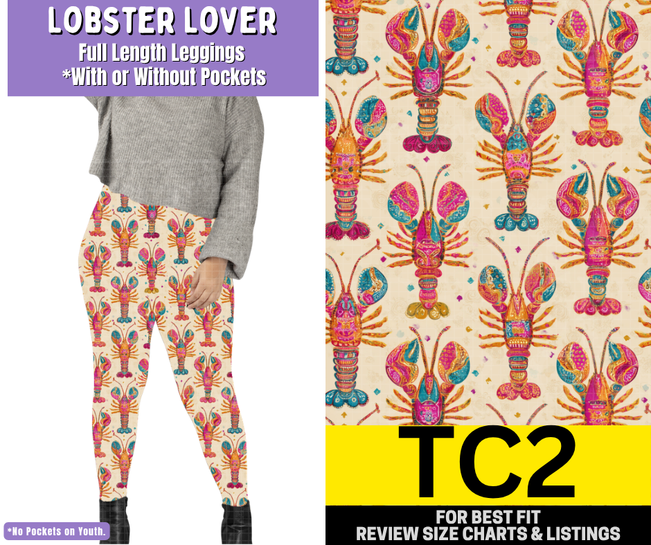 Lobster Lover Full Length Leggings w/ Pockets