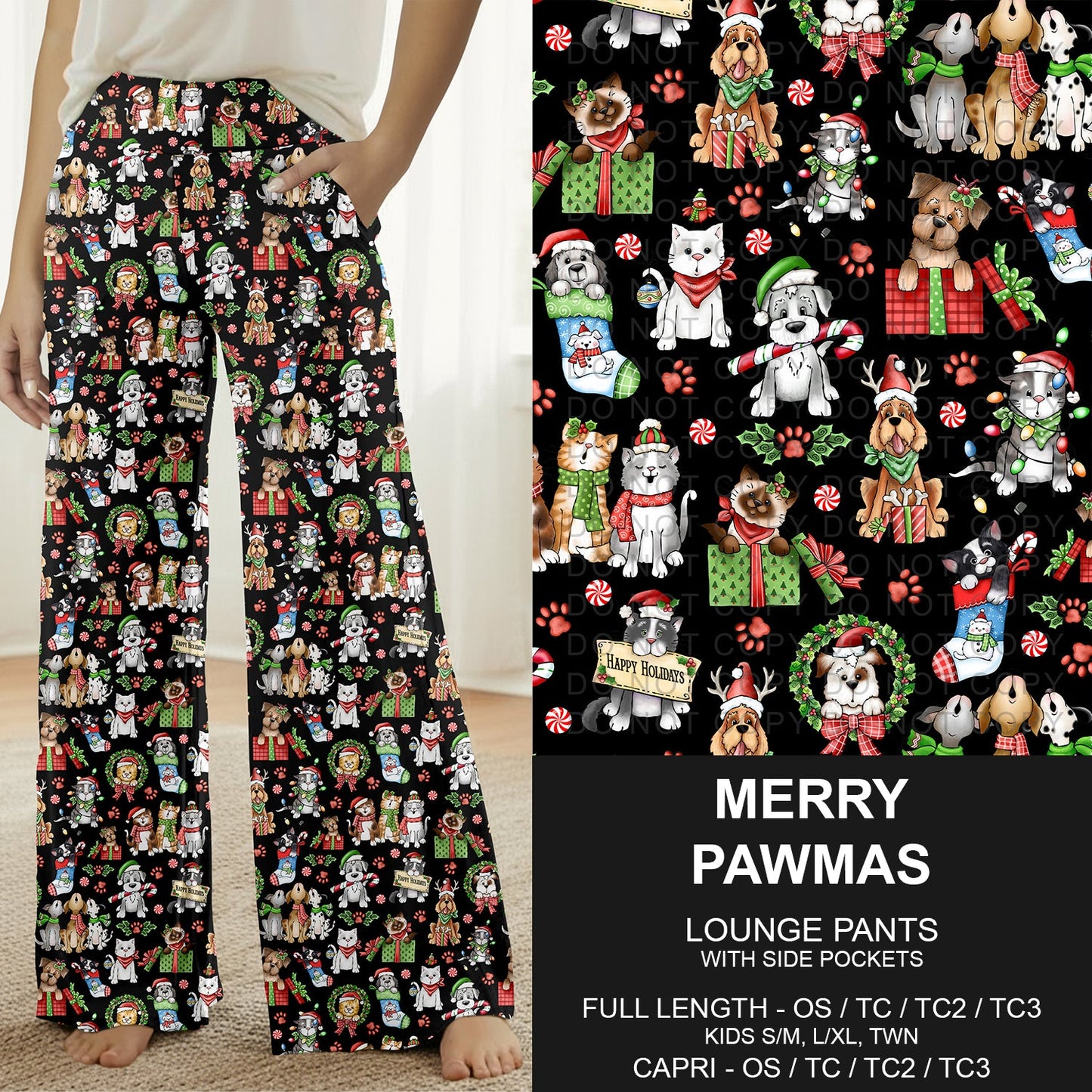 B312 - Preorder Merry Pawmas Lounge Pants (Closes 9/13. ETA: mid Nov.)