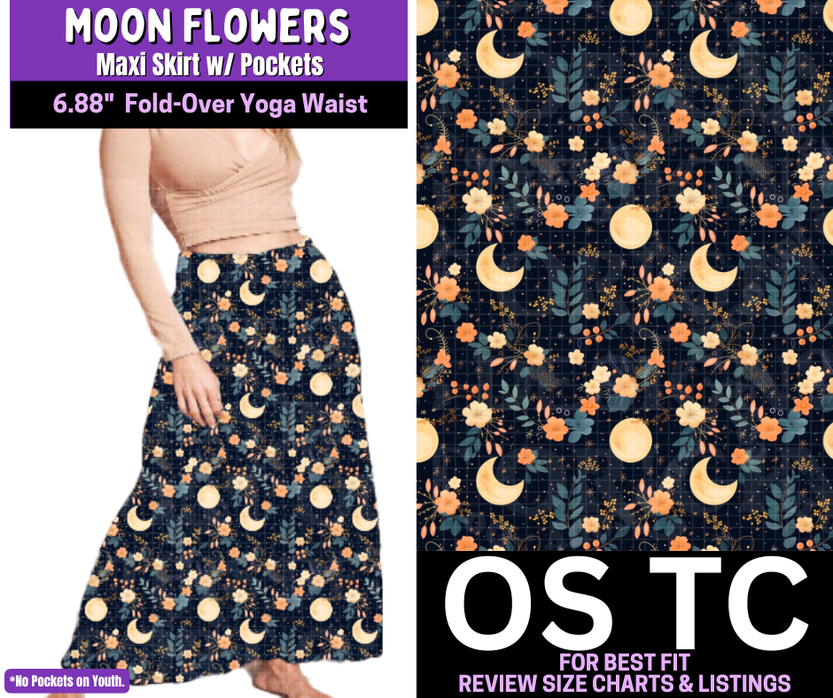 Moon Flowers Maxi Skirt