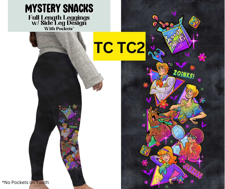 Mystery Snacks Full Length Leggings w/ Side Leg Designs