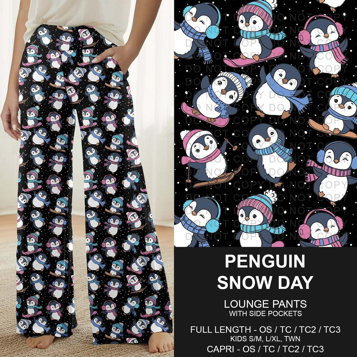 B317 - Preorder Penguin Snow Day Lounge Pants (Closes 10/18. ETA: late Dec.)