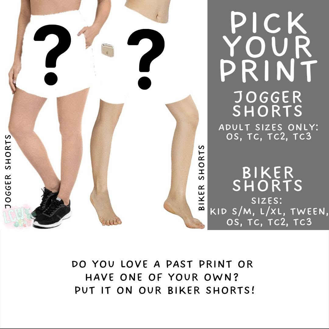 Batch #571 - Horror Windows - Closes 8/17 - ETA mid Oct - Pick Your Print Biker & Jogger Shorts