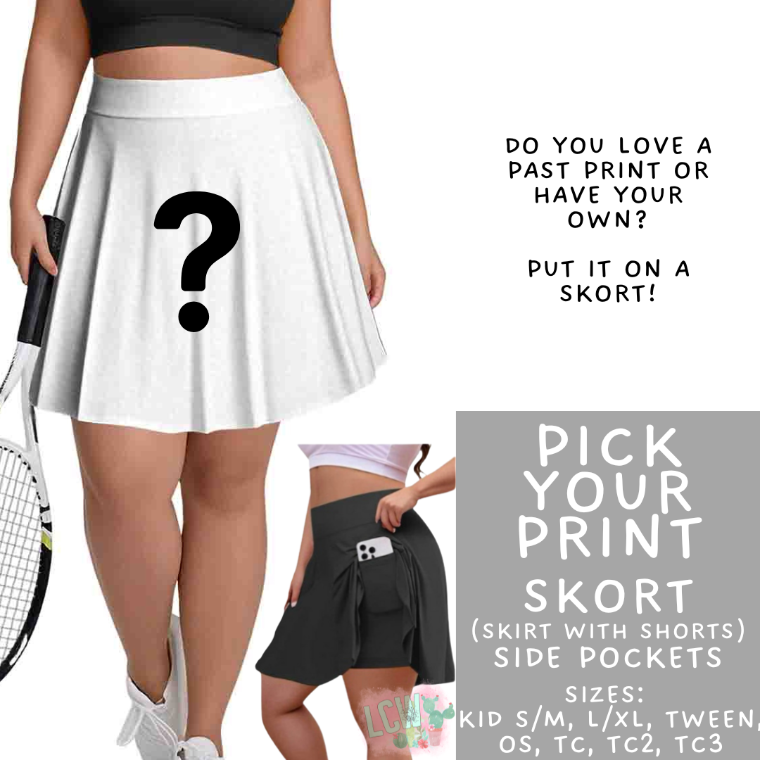 Batch #571 - Horror Windows - Closes 8/17 - ETA mid Oct - Pick Your Print Skort