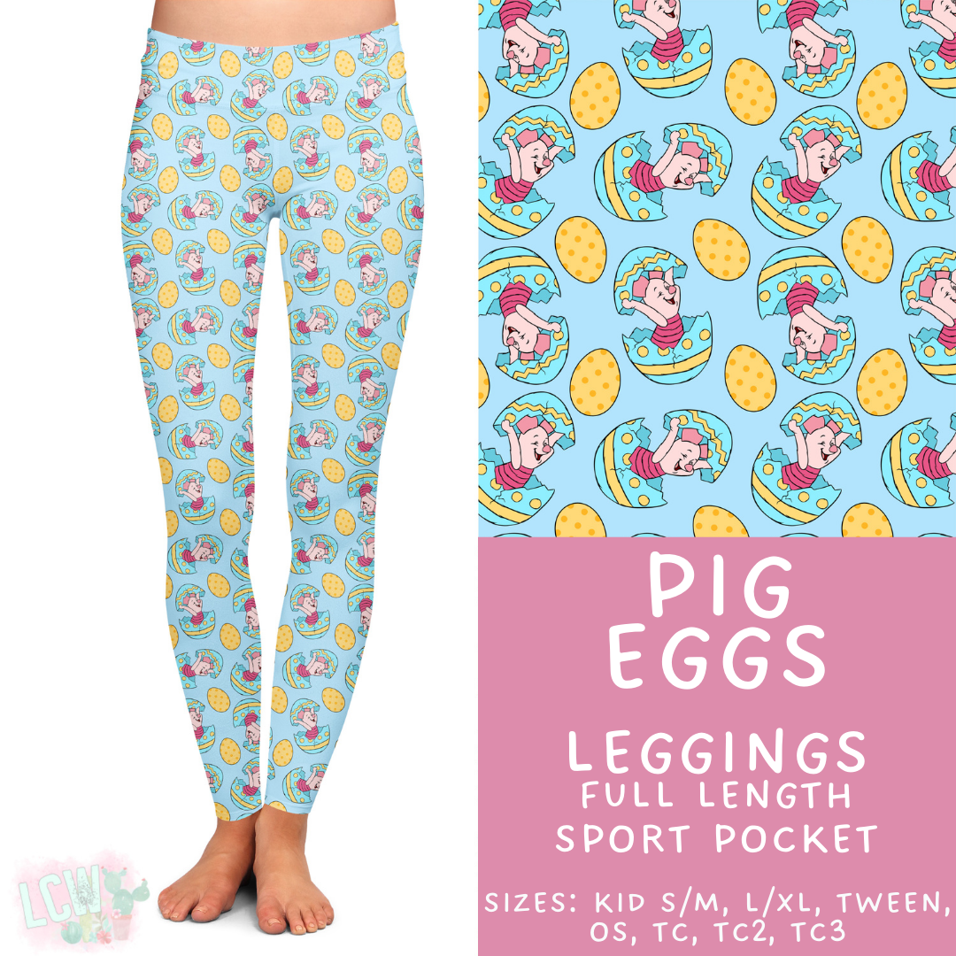 Batch #477 - Magical Character Easter - Closes 1/12 ETA - Early March - Pig Eggs Full Length Leggings
