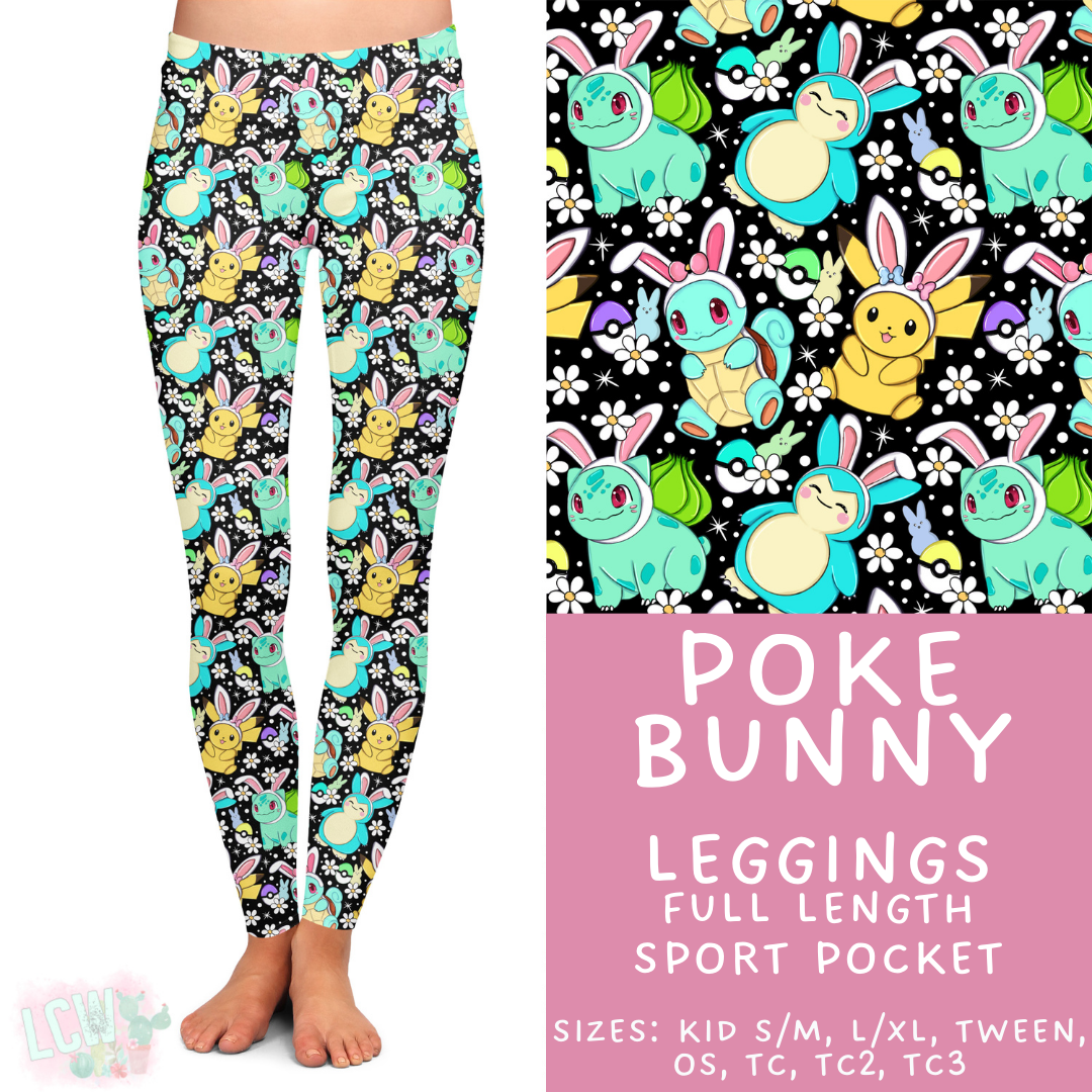 Batch #477 - Magical Character Easter - Closes 1/12 ETA - Early March - Poke Bunny Full Length Leggings