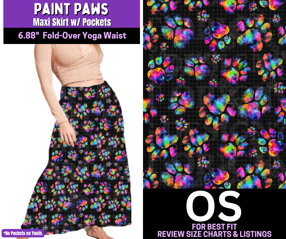 Paint Paws Maxi Skirt