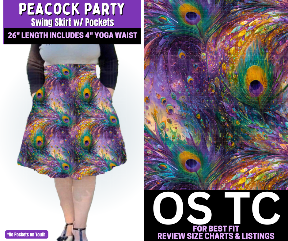 Peacock Party Swing Skirt