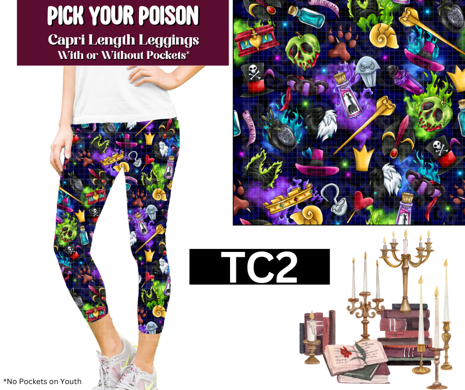 Pick Your Poison Capri Length Leggings w/ Pockets