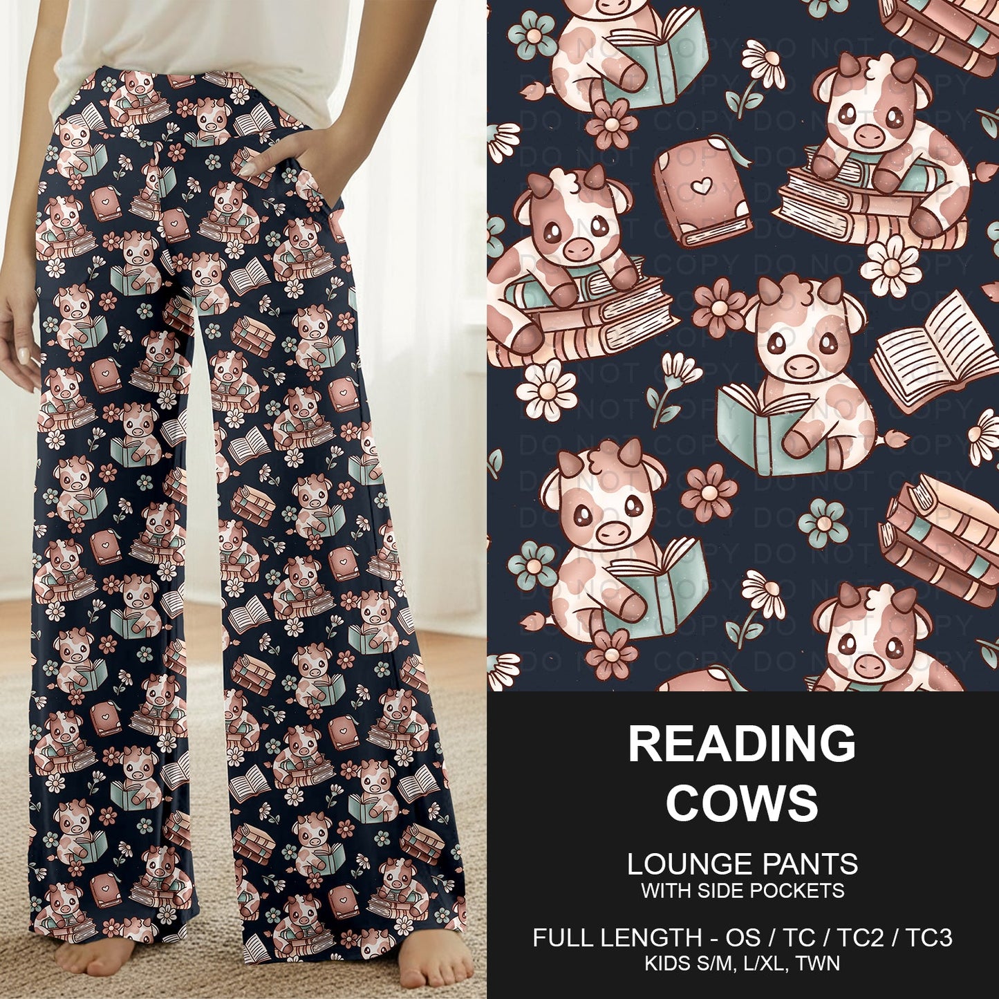 B267 - Preorder Reading Cows Lounge Pants (Closes 12/21. ETA late Feb.)