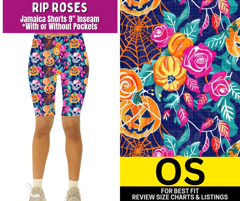 RIP Roses Jamaica Shorts w/ Pockets