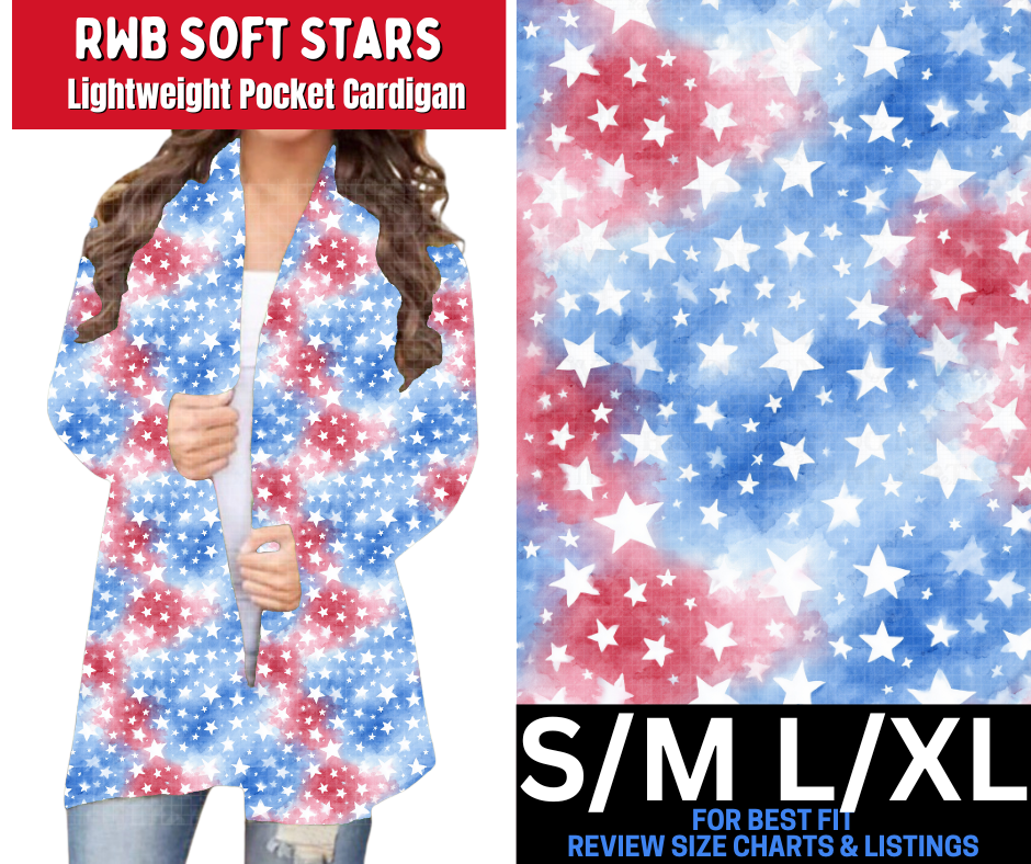 RWB Soft Stars Pocket Cardigan