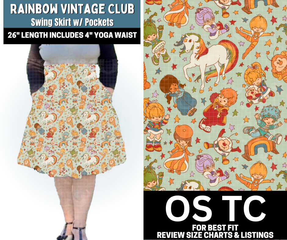 Rainbow Vintage Club Swing Skirt