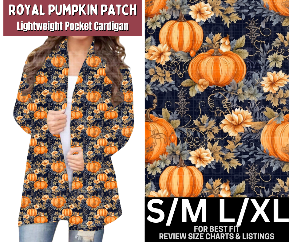 Royal Pumpkin Patch Pocket Cardigan
