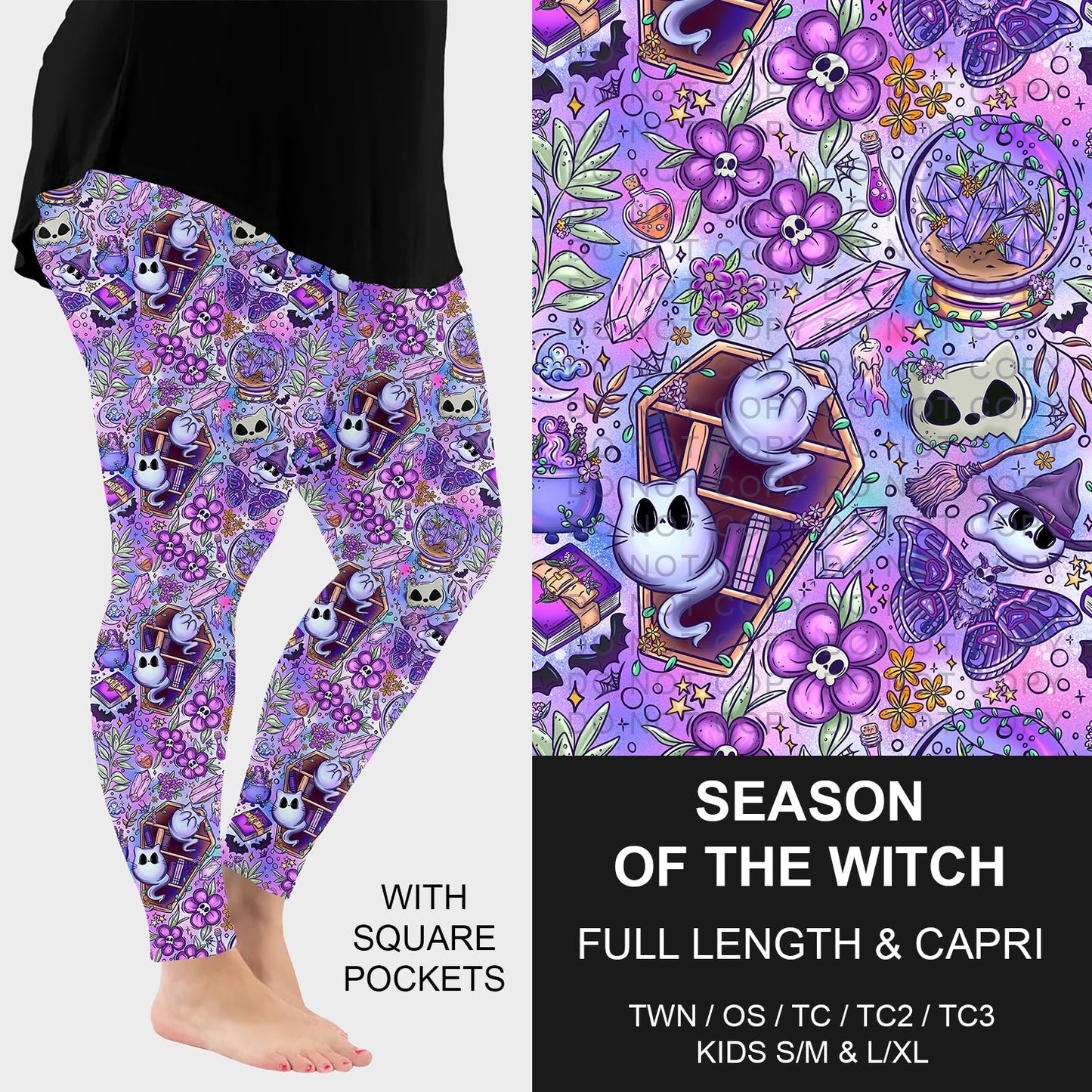 B297 - Preorder Season of the Witch Leggings w/ Pockets (Closes 6/28. ETA: early Sept.)