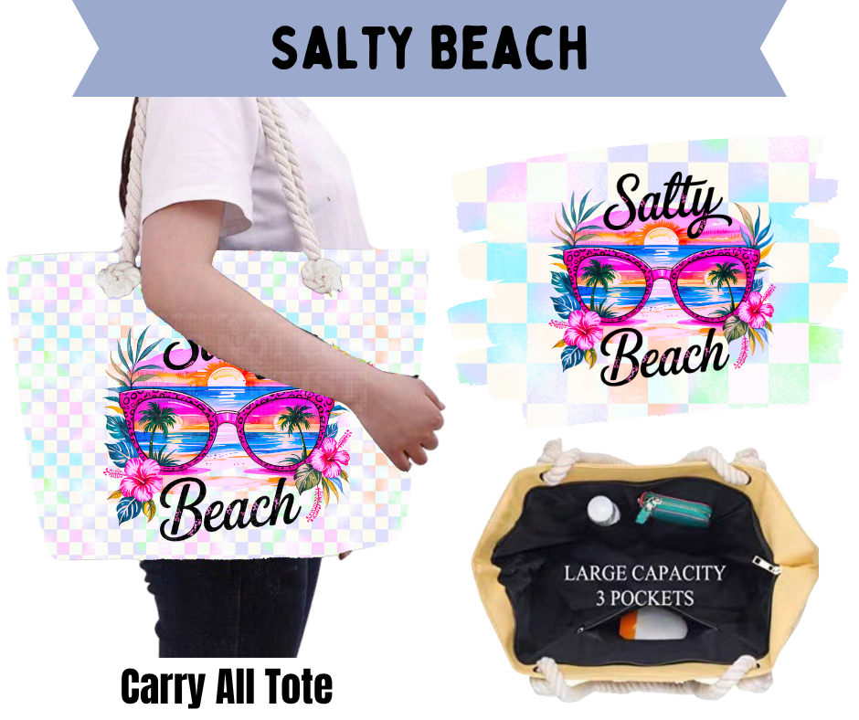Salty Beach Carry All Tote