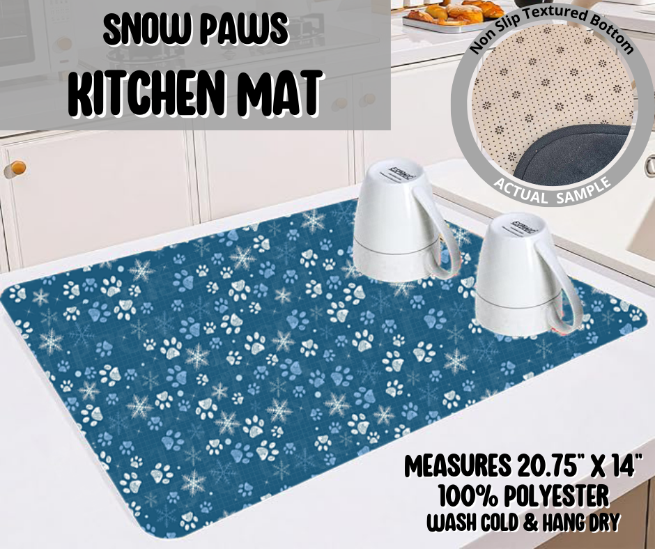 Snow Paws Kitchen Mat