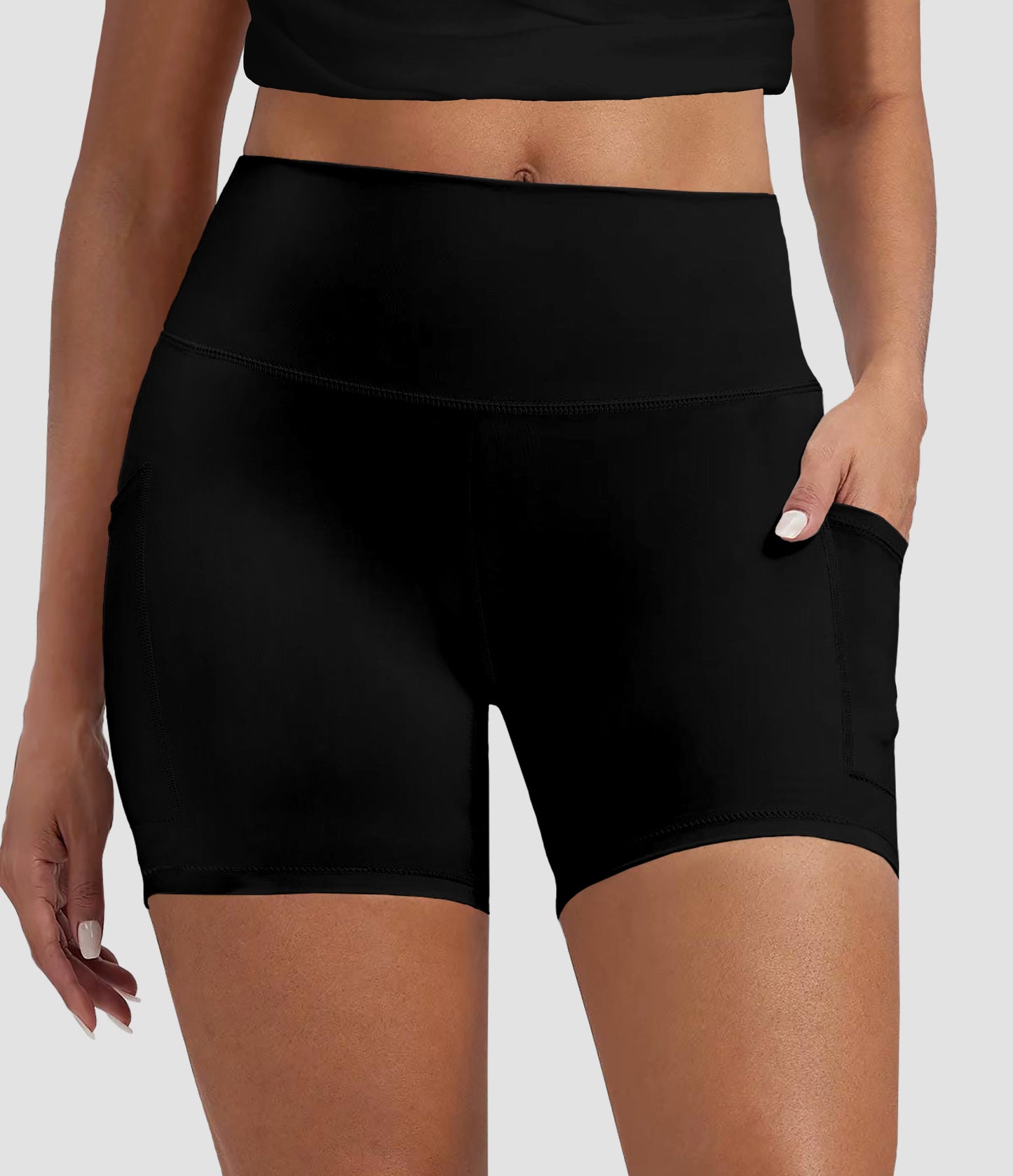B272 - Preorder Solid Black Jogger/Biker Shorts (Closes 2/01. ETA: mid April)