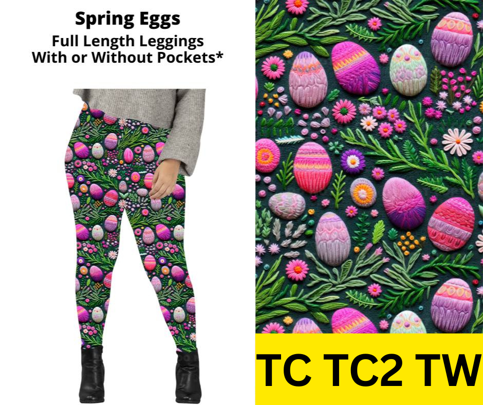 Spring Eggs Full Length Leggings w/ Pockets