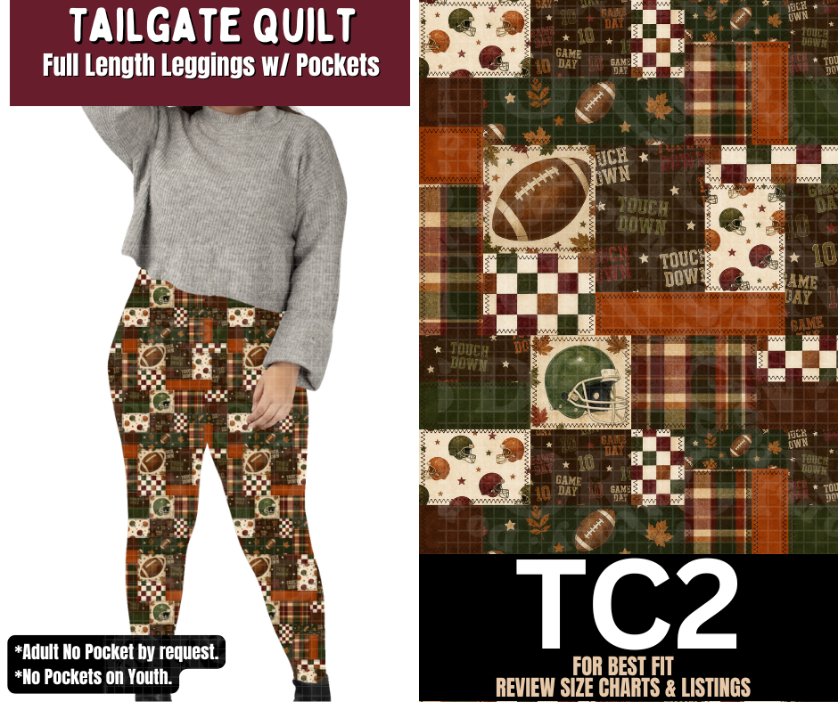 Tailgate Quilt Full Length Leggings w/ Pockets