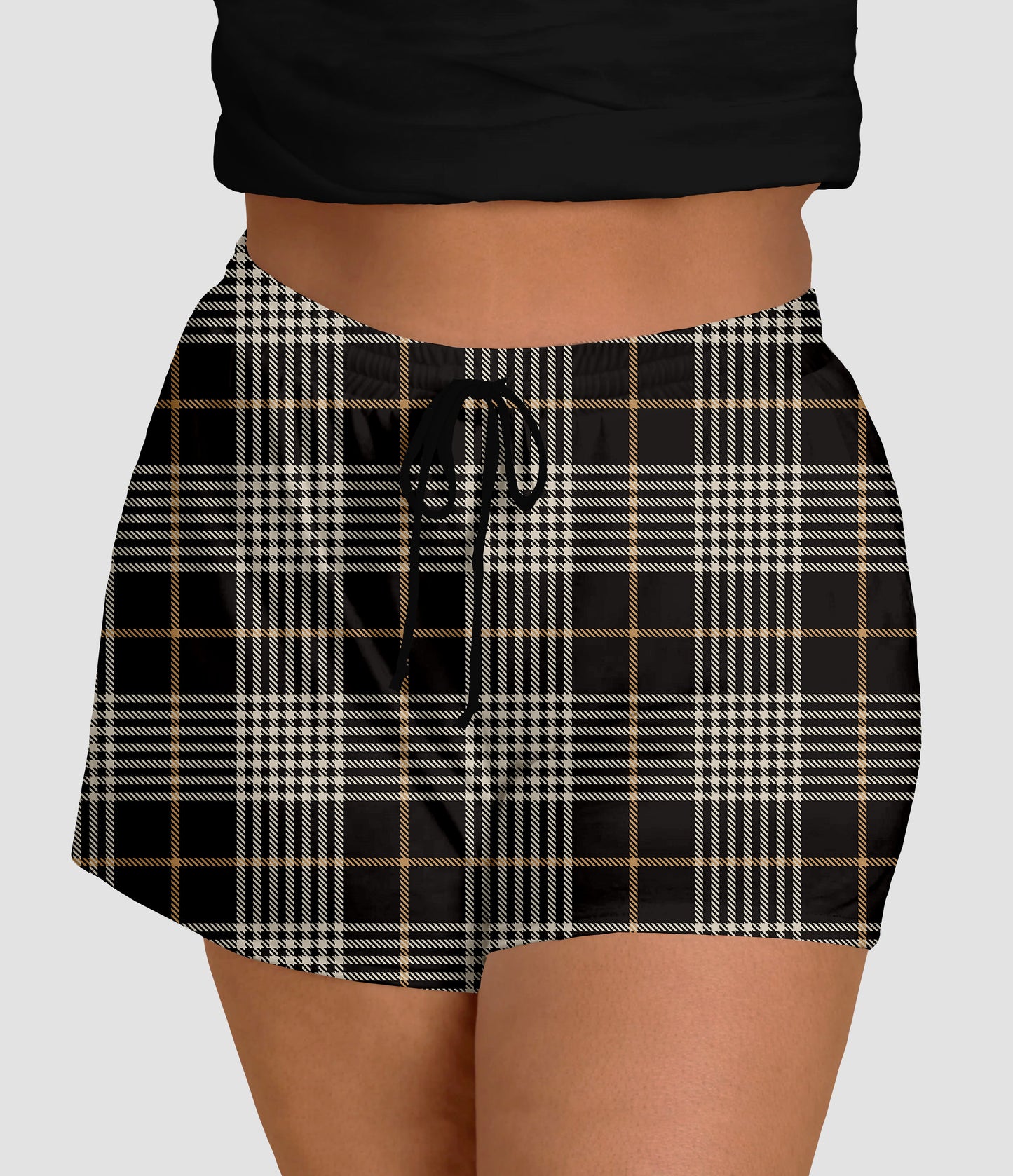 RTS - Talk To Me Plaid Jogger Shorts