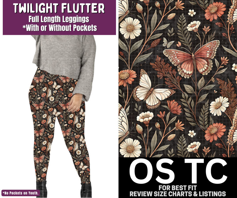 Twilight Flutter Full Length Leggings w/ Pockets