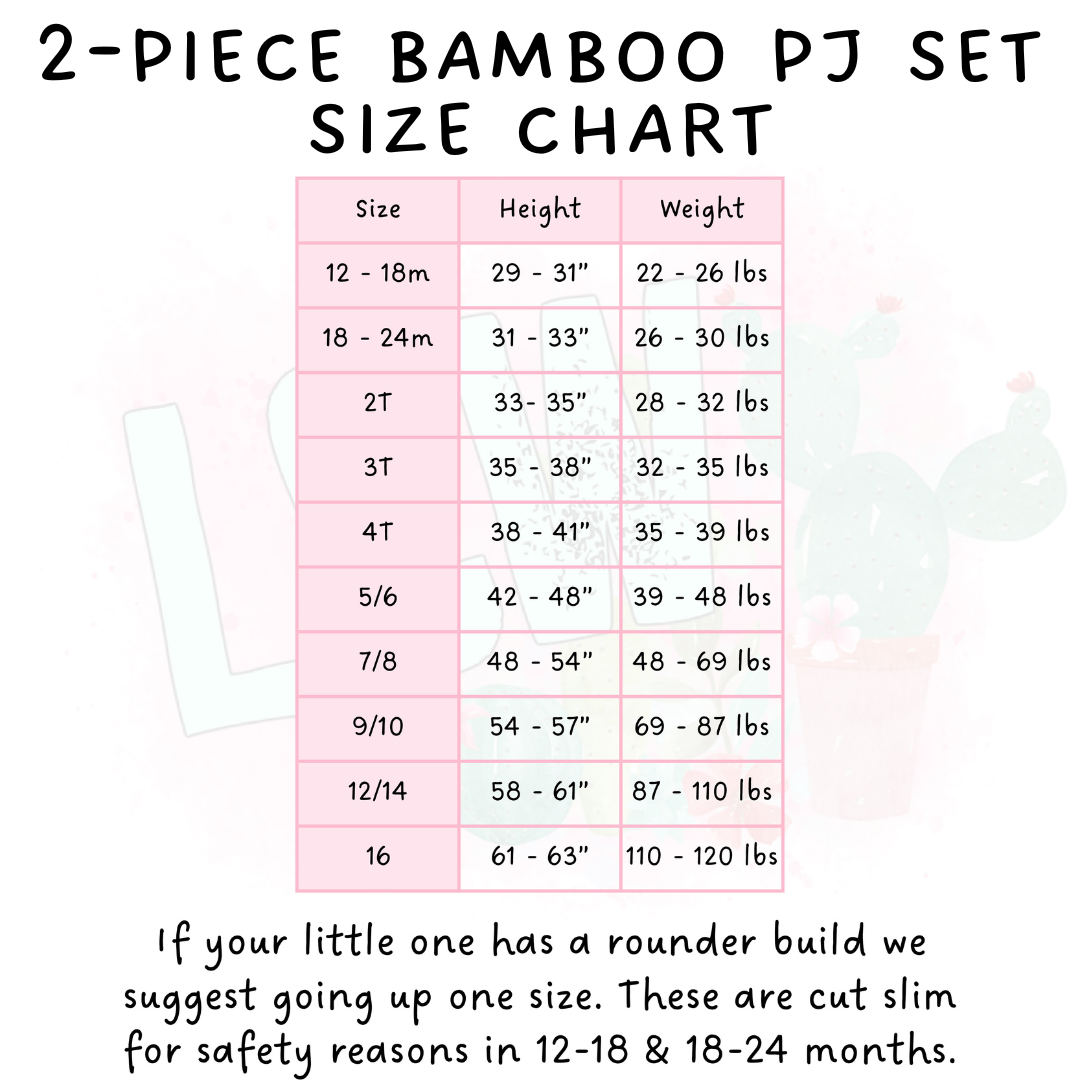 Ready To Ship - Min Peace Adult & Kid's Bamboo Short Sleeper Set -Adult XL