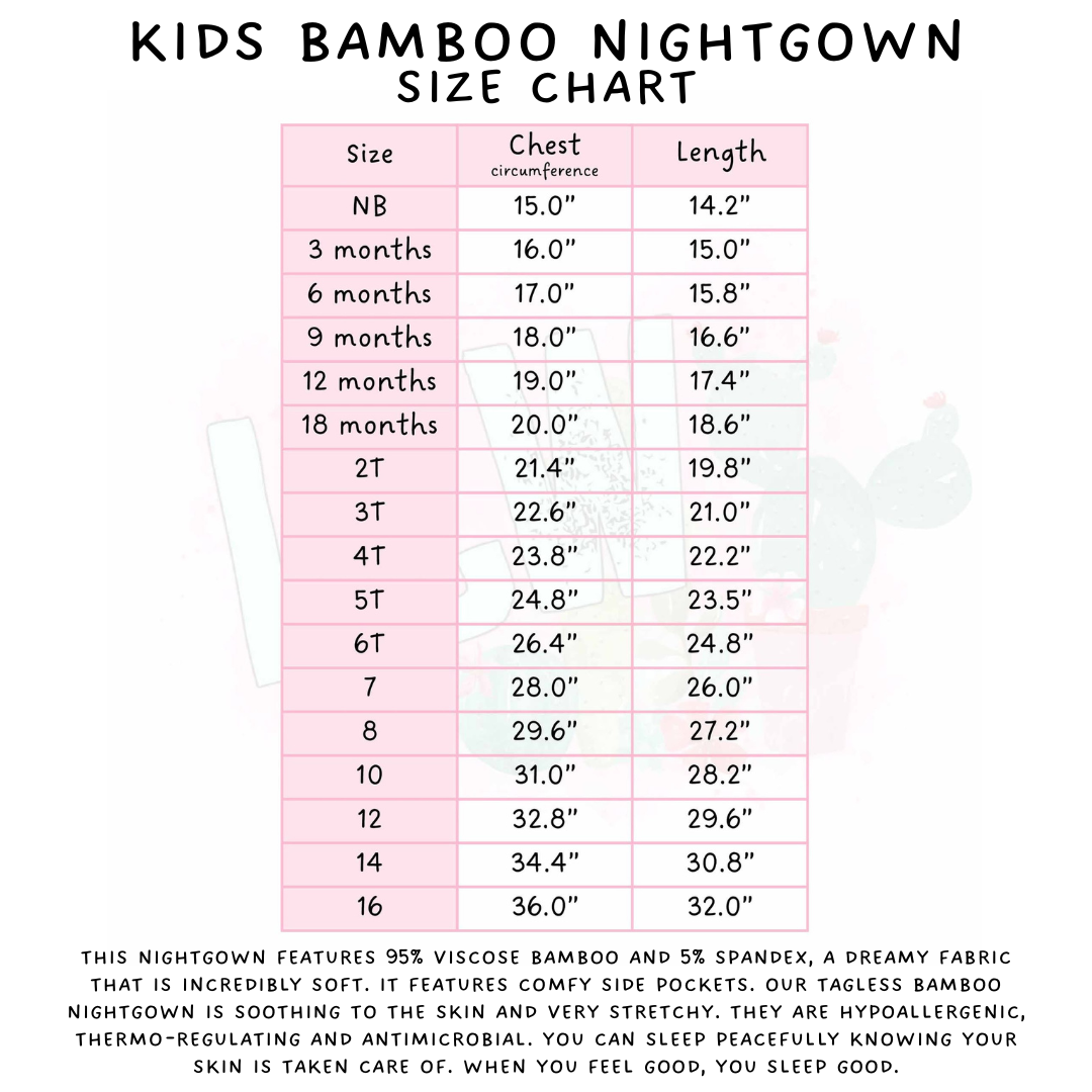 Ready to Ship Ocean Love Adult's & Kid's Bamboo Nightgown - 12
