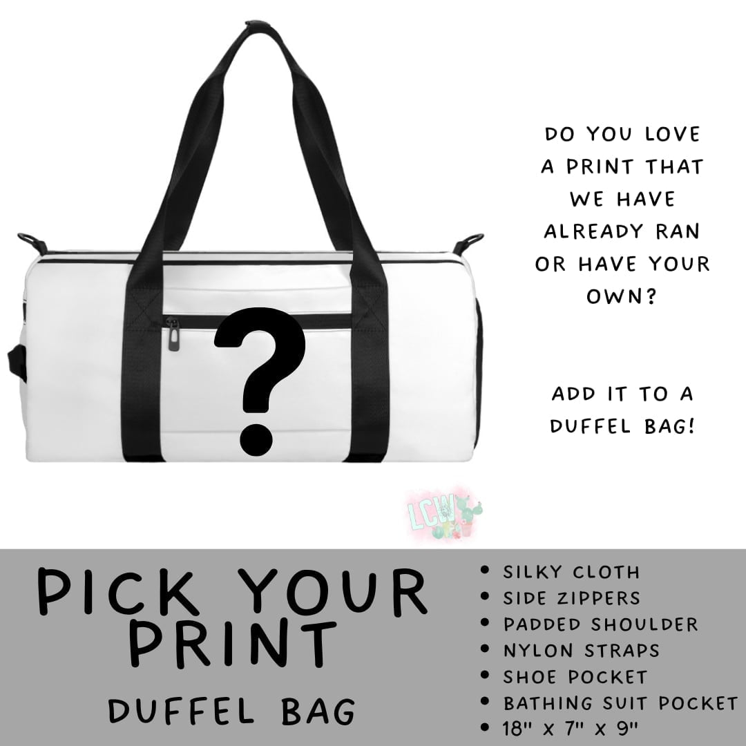 Batch #581 - PYP Football - Closes 9/4 - ETA Early Nov - Pick Your Print Duffel Bag