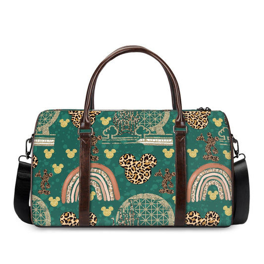 Cheetah Rainbow Travel Handbag