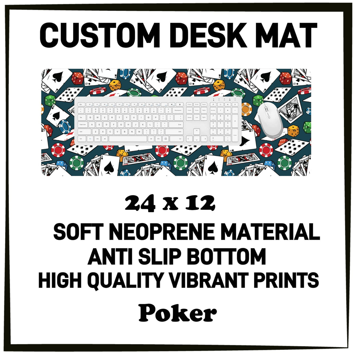 5DSK - Poker Desk Mat - Preorder Due 10/21 ETA: Mid-Dec