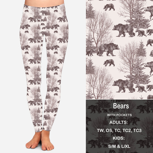 Bears Leggings with Pockets