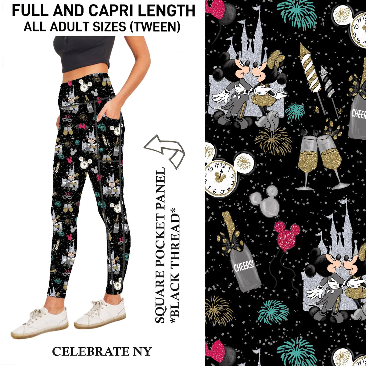 S3PJ - Celebrate NY Capris/Leggings with Square Pocket Panel - Preorder Due 10/28 ETA: Late Dec