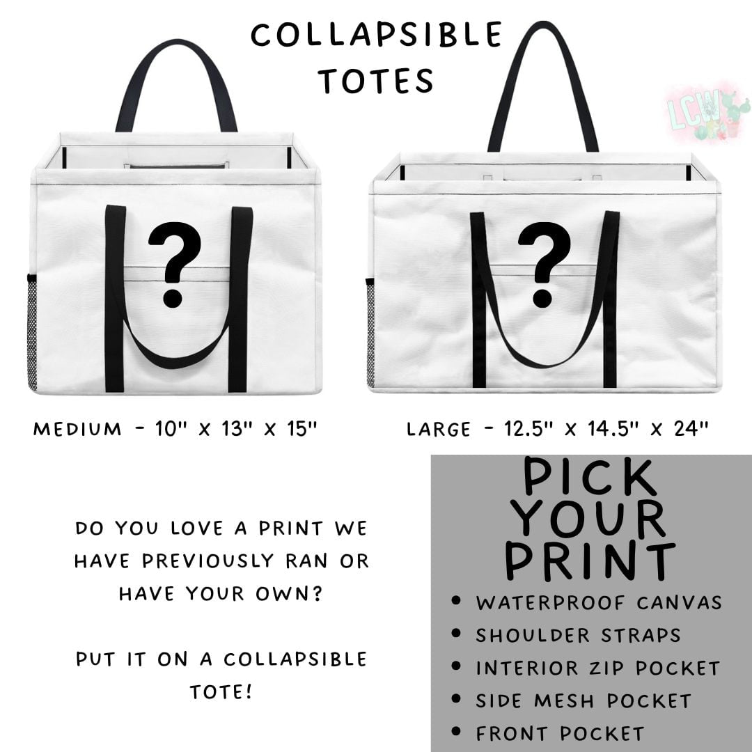 Batch #581 - PYP Football - Closes 9/4 - ETA Early Nov - Pick Your Print Collapsible Tote