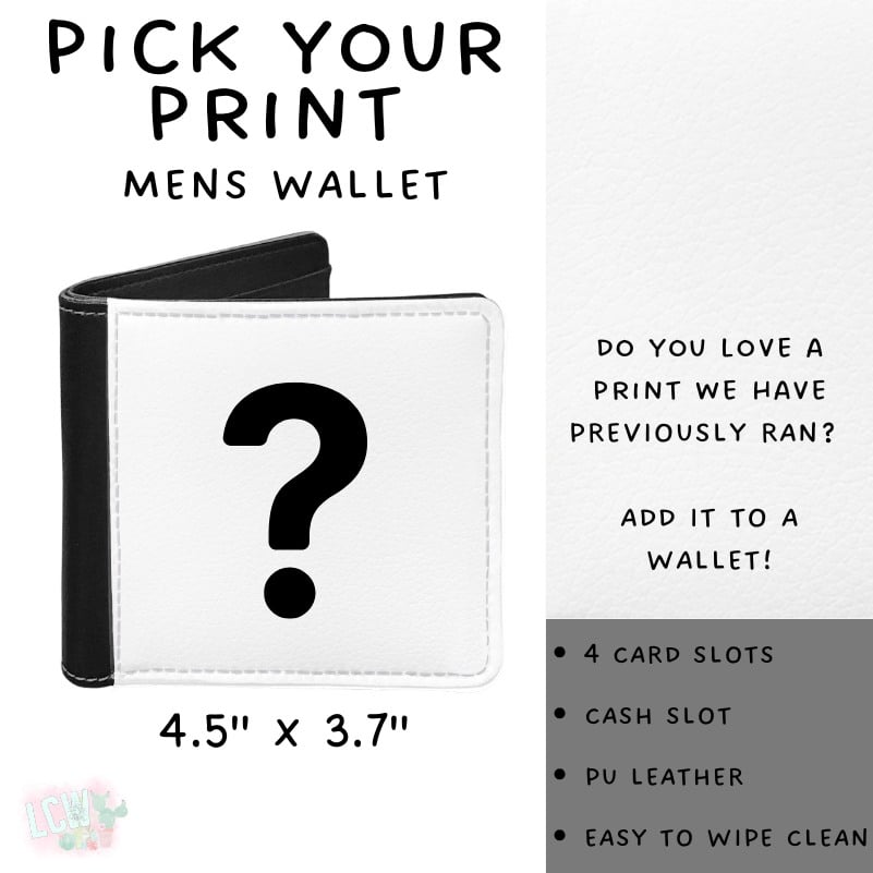 Batch #581 - PYP Football - Closes 9/4 - ETA Early Nov - Pick Your Print Men's Wallet